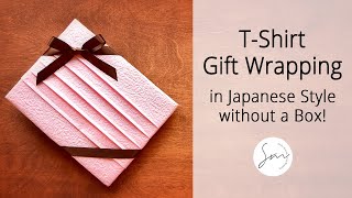 TShirt Gift Wrapping in Japanese Style without a Box! #giftwrapping #wrappingpaper