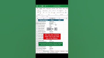Flash Fill Magic in Excel  #spreadsheetmagic