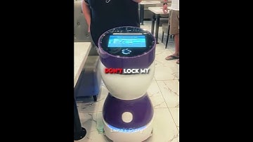 This Robot Works As A Waiter At A Restaurant And Is Hilarious 🤣❤️ #shorts #shortvideo