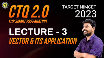 NIMCET 2023 CTQ 2.0 Vector Algebra Questions + NIMCET  PYQs by Best NIMCET Coaching Aspire Study