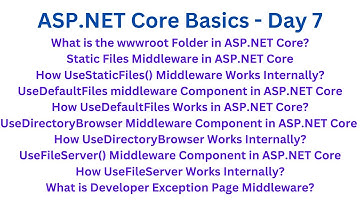 ASP.NET Core Static File, Default Page, Exception Handler Middleware - ASP.NET Core Basics Day 7