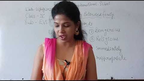 Class IV EVS Chap 2 My Extended Family Part 1