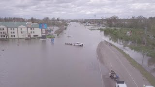 RAW drone video: Hurricane Ida flooding and damage in LaPlace, Louisiana