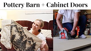 POTTERY BARN HAUL & MAKING CABINET DOORS 🎄Pottery Barn Christmas haul +Decorated Sub Unboxing