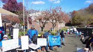 Tense moments between competing groups seeking to form tenants union in New Haven