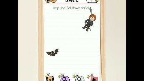 brain test 2 Smith and Joe part 2 level 12 help Joe fall down safely.