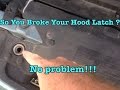 How to open stuck jammed hood from broken cable BMW e36 BEST WAY in under 30 seconds !!!