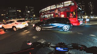 LONDON AT NIGHT. Pt.4. | YAMAHA MT-07 AKRAPOVIC + QUICKSHIFTER [4K]