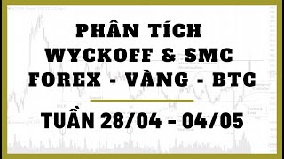 ✅ Phân Tích FOREX - VÀNG - BITCOIN Tuần 28\/04-04\/05 Theo Phương Pháp WYCKOFF \& SMC | TraderViet