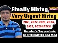 🔥Very Urgent Freshers Hiring | Off-Campus Drive 2021, 2022, 2023, 2024, 2025, 2026 BATCH