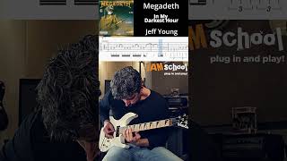 Megadeth In My Darkest Hour Jeff Young Guitar Solo (with TAB) #shorts #jeffyoung #megadeth