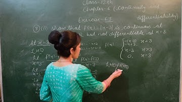 Class 12th, Chapter 6 (continuity and differentiability) Exercise 6.3
