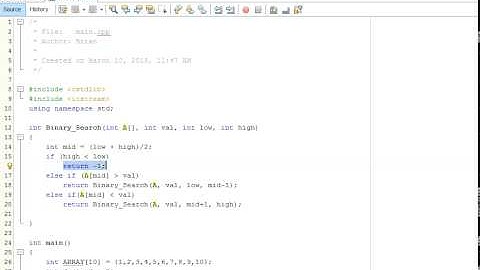 Binary Search C++ function using ARRAYS Part 2