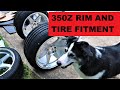 Rim and Tire Fitment on a 350z #Nissan350z #Zociety #wheelfitment350z