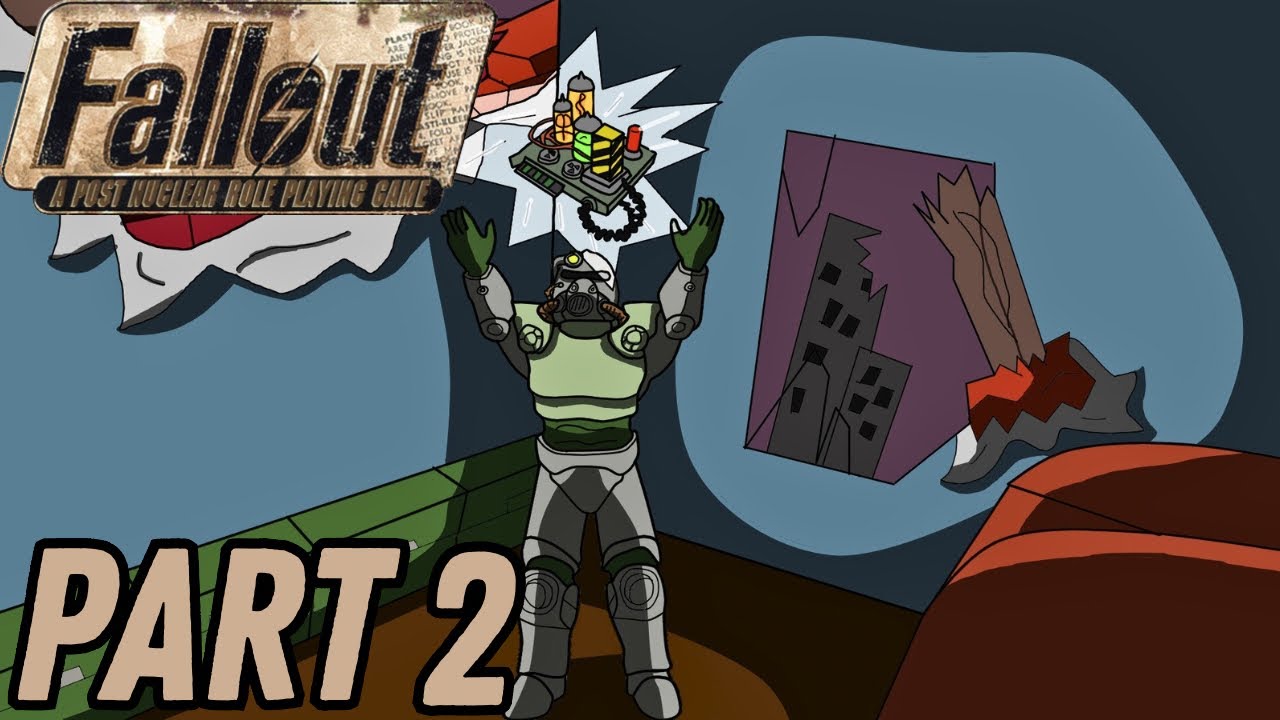 fallout part 2 water chip power armor and muties - YouTube