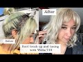 Root touch up and toning with Wella T10