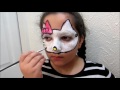 Hello Kitty Face Painting- Halloween custom رسم على الوجه هيلو كيتي