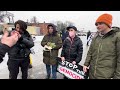 Propalestinian rally gathers outside during uc chamber of commerce breakfast with pat ryan