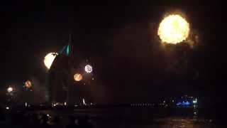 Burj Al Arab Fireworks 2015 [New Year]