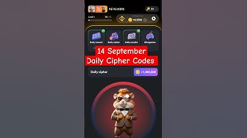 Daily Cipher Code Hamster Kombat Today | 14 September Daily Cipher | 14 September Daily Cipher Code