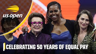 [FULL] Billie Jean King, Michelle Obama celebrate 50 years of equal pay at US Open