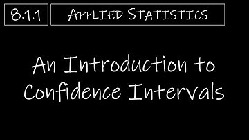 Statistics - 8.1.1 An Introduction to Confidence Intervals