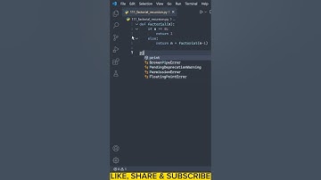 Calculate Factorial using recursion #shorts #python #shortvideo