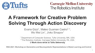 Talk: A Framework for Creative Problem Solving Through Action Discovery.  RSS 2021 DNR ROB Workshop