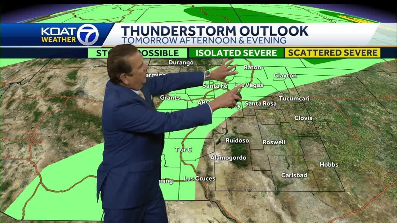 New Mexico heat wave continues with spotty gusty storms - YouTube