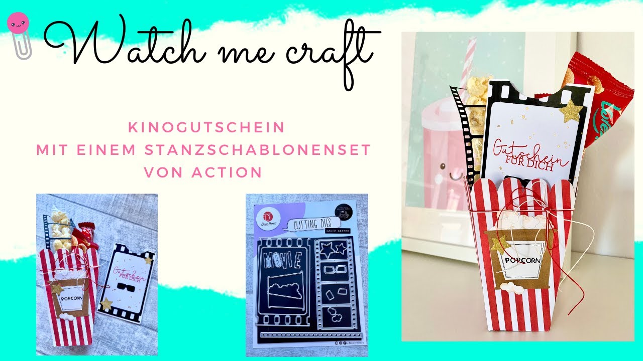 ☀️💞 Watch me craft I Kinogutschein mit einem Stanzschablonenset von ACTION I DIY I Annilis Welt ☀️💞