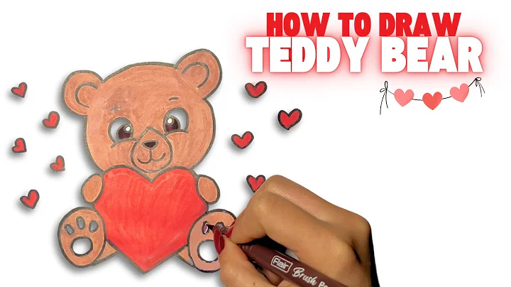 How To Draw A Teddy Bear Holding A Heart
