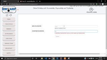 #31 EWARP  (digital checklist - Manager Console)- CHANGE PASSWORD