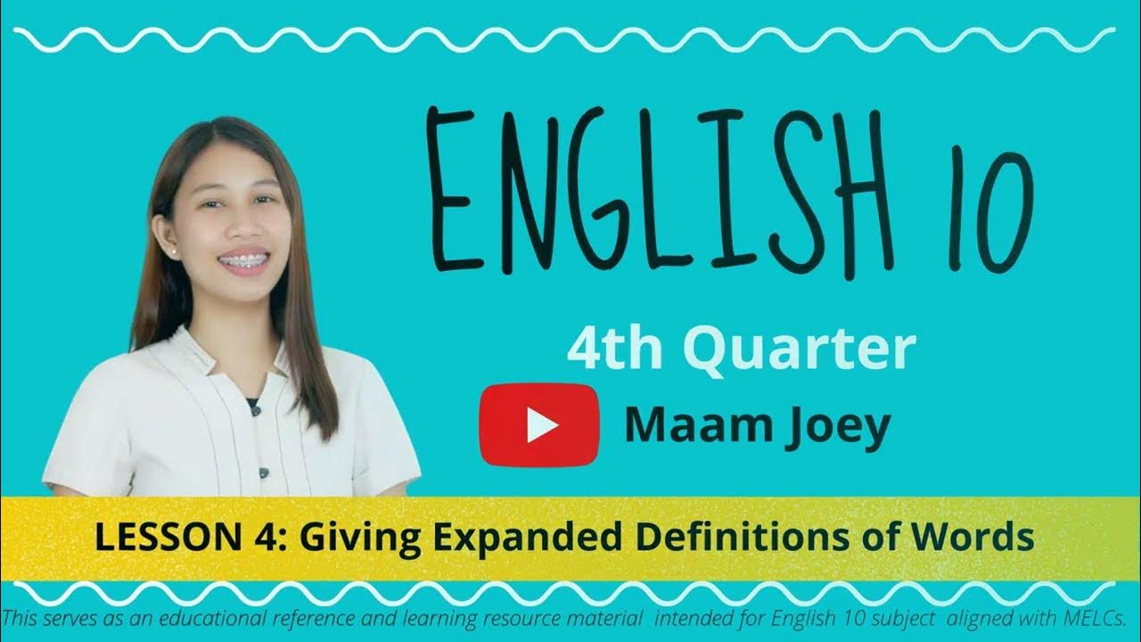 LESSON 4 GIVING EXPANDED DEFINITION OF WORDS YouTube