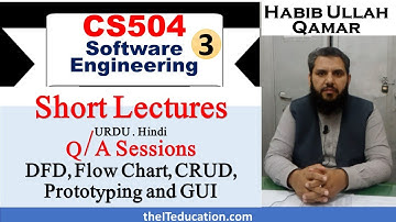 CS504 Short Lectures 3, Software Engineering | Data Flow Diagrams vs Flow charts | CRUD Operations