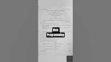 2022 Web Programming Sem Paper | SVU BCA Must Watch! #BCA2022 #WebProgramming #SVUniversity #Shorts