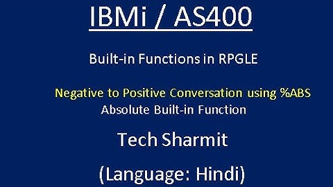 IBMi (AS400) - %ABS Built-in function in #RPGLE #AS400