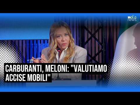 Video Carburanti, Meloni: Valutiamo accise mobili, ma spero si ripristini il price cap
