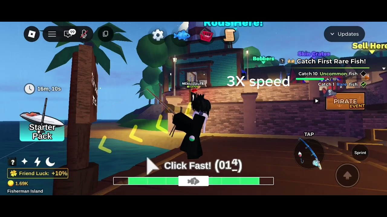 Pertama kali main fish it