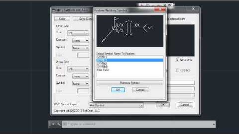 Weld2K AutoCAD Plugin: Restoring Saved Symbols