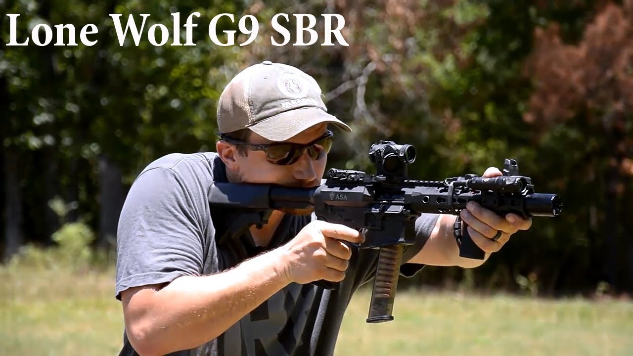Lone Wolf G9 SBR, скорострельный пистолет- пулемёт 9мм