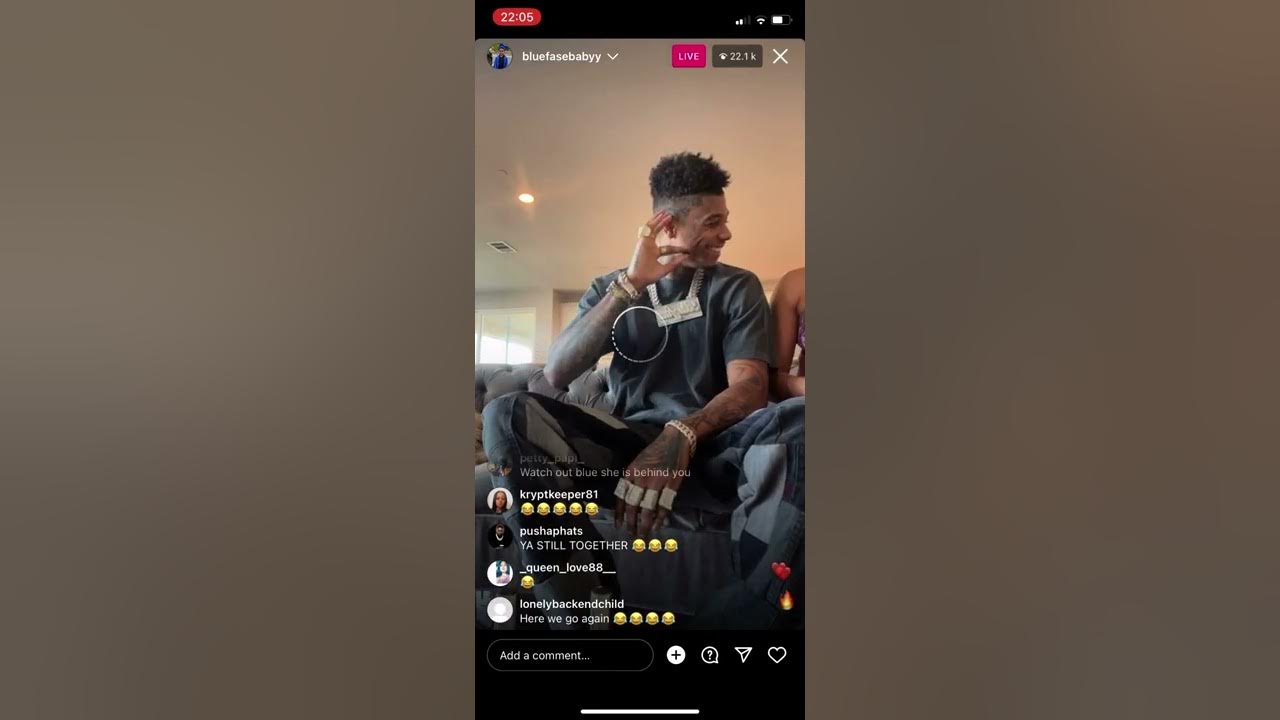 Blueface Goes On Ig Live With Chriseanrock Full Instagram Live Youtube