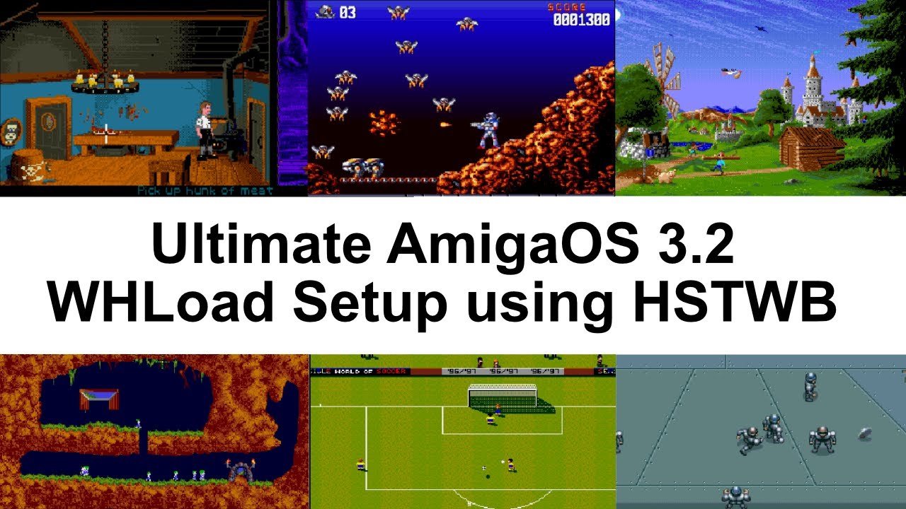 Workbench + Whdload Games + Kickstart ROM 3.2 Amiga OS 3.2 per A1200 