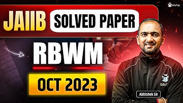 JAIIB RBWM Previous Year Question 2023 | JAIIB Previous Year Question Paper with Answer PDF | EduTap