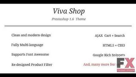 Preview VivaShop - Prestashop Theme TFx PrestaShop