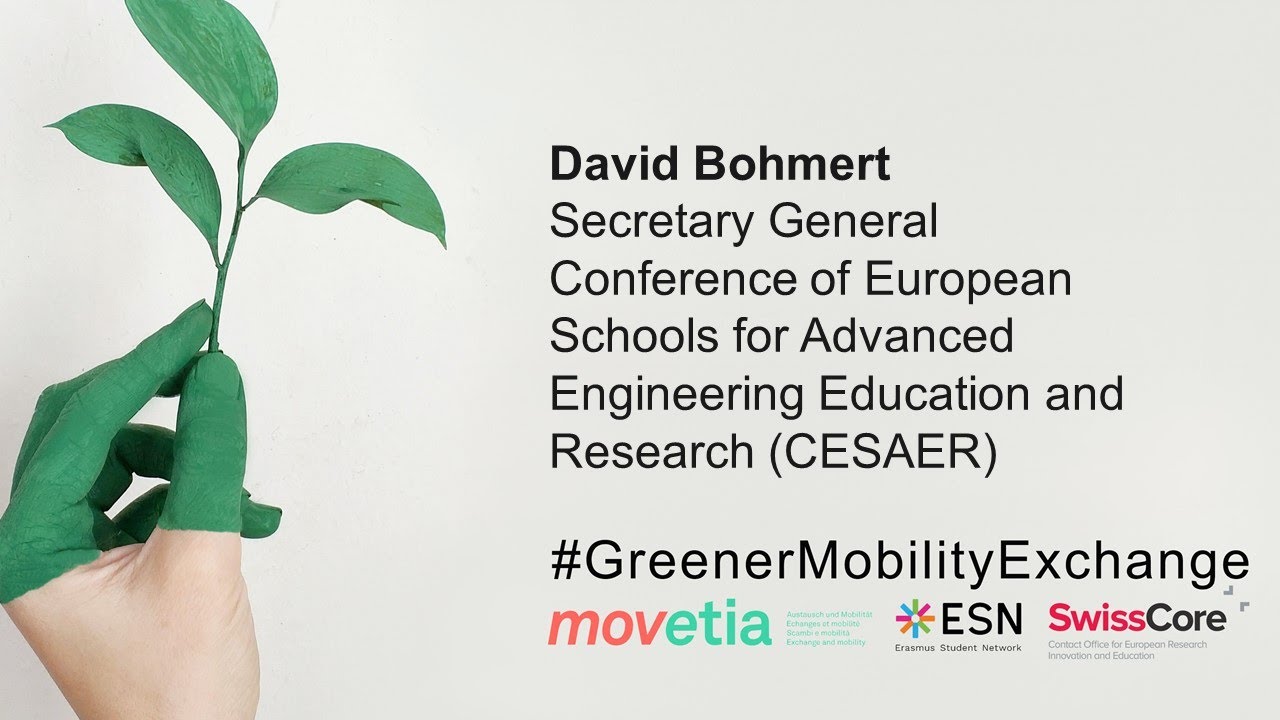Greener mobility and exchange Webinar 2020 - David Bohmert, CESAER