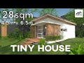 EASY TO BUILD Small  and Simple House Design (28 sq.m)