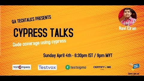 Cypress Code Coverage by Ravi Kiran | QA TechTalks