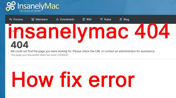 How fix error 404 on forum insanelymac.com | Error 404 - page not found