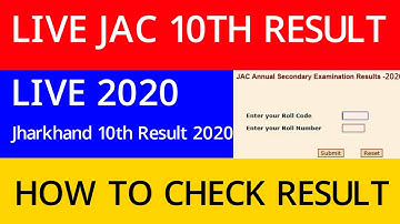 JAC 10th Result 2020 | How to check Jharkhand Board 10th result 2020 | JAC matric result 2020