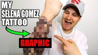 I got a selena gomez tattoo!! it’s.. weird..